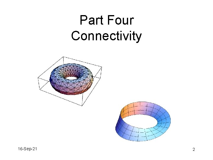 Part Four Connectivity 16 -Sep-21 2 