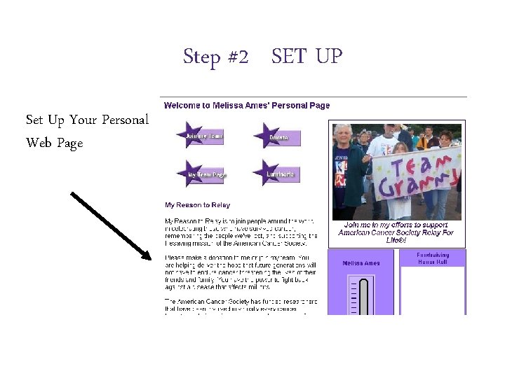 Step #2 SET UP Set Up Your Personal Web Page 
