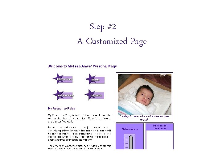 Step #2 A Customized Page 