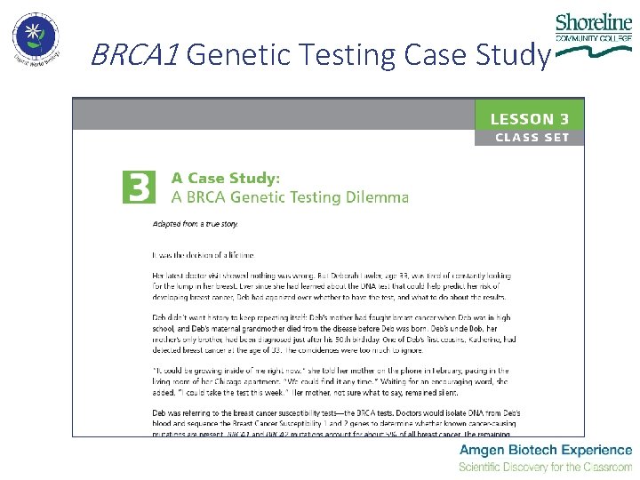 BRCA 1 Genetic Testing Case Study BRCA 1 Genetic Testing Case Study