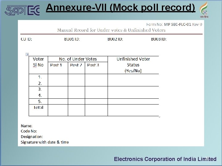 Annexure-VII (Mock poll record) 23 