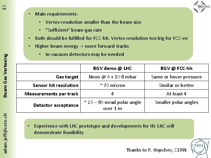 13 Beam Gas Vertexing • Main requirements: • Vertex resolution smaller than the beam