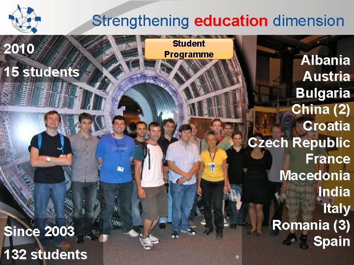 Strengthening education dimension 2010 15 students Since 2003 132 students Student Programme Albania Austria Strengthening education dimension 2010 15 students Since 2003 132 students Student Programme Albania Austria