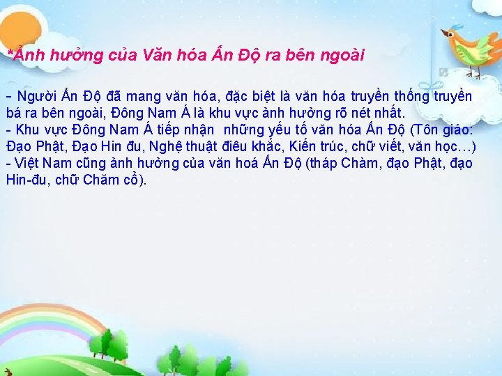 *Ảnh hưởng của Văn hóa Ấn Độ ra bên ngoài - Người Ấn Độ