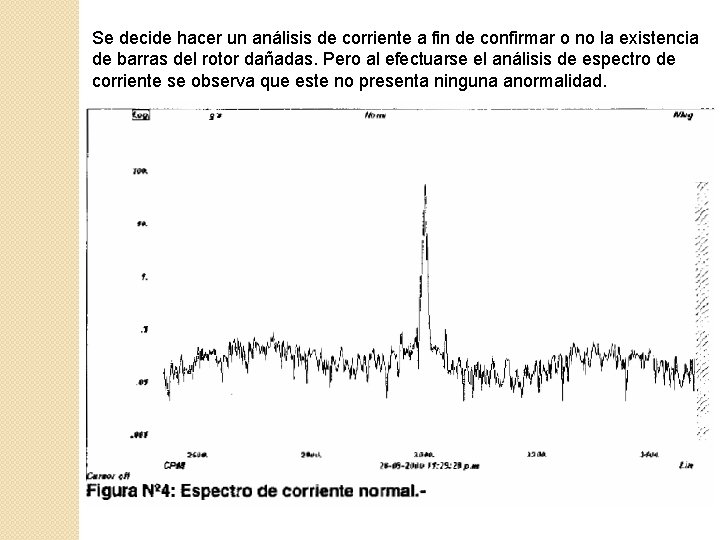 Se decide hacer un análisis de corriente a fin de confirmar o no la