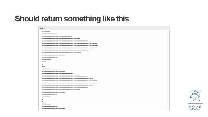 Should return something like this 