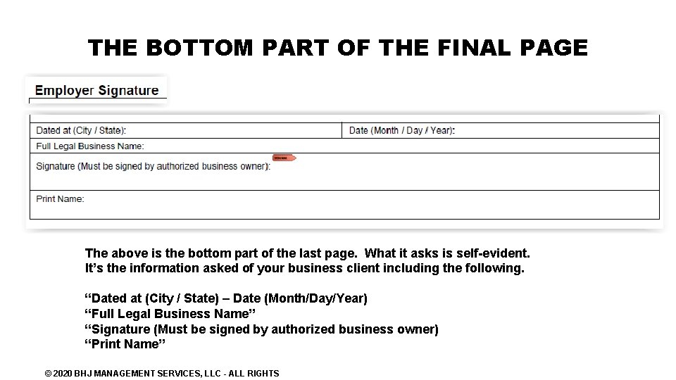 THE BOTTOM PART OF THE FINAL PAGE The above is the bottom part of