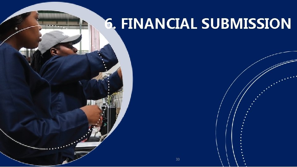 6. FINANCIAL SUBMISSION 33 