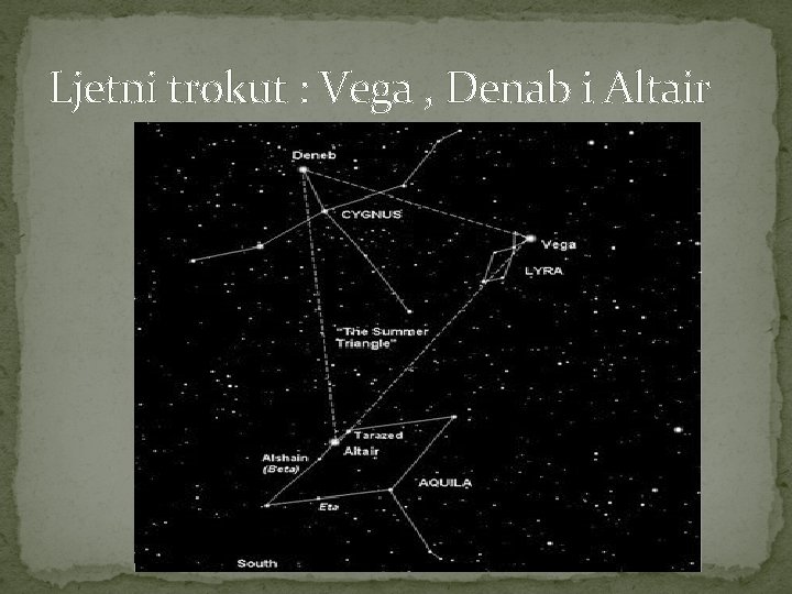 Ljetni trokut : Vega , Denab i Altair 
