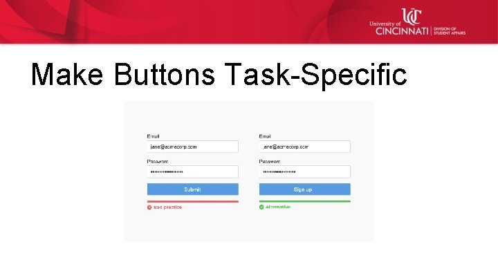 Make Buttons Task-Specific 