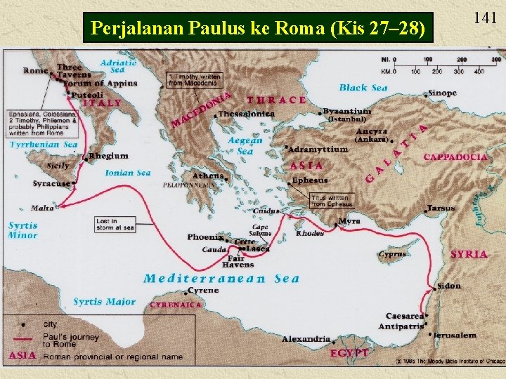 Perjalanan Paulus ke Roma (Kis 27– 28) 141 