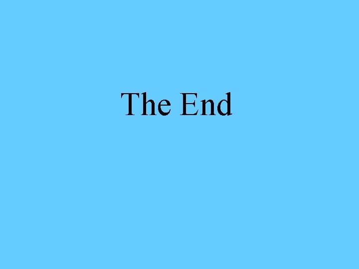 The End 