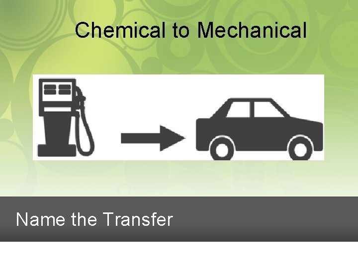 Chemical to Mechanical Name the Transfer 