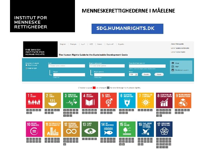 MENNESKERETTIGHEDERNE I MÅELENE 