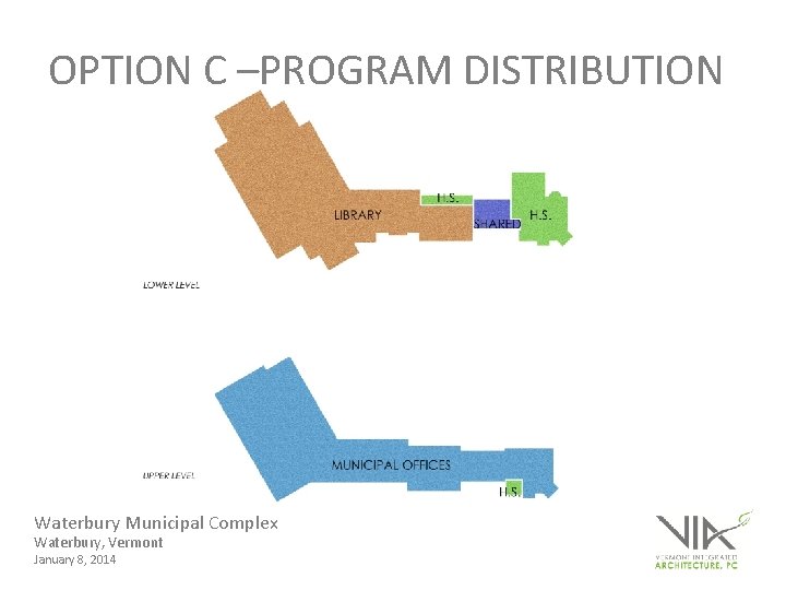 OPTION C –PROGRAM DISTRIBUTION Waterbury Municipal Complex Waterbury, Vermont January 8, 2014 