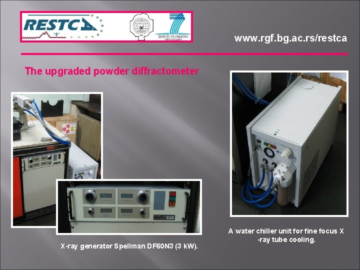 www. rgf. bg. ac. rs/restca The upgraded powder diffractometer X-ray generator Spellman DF 60