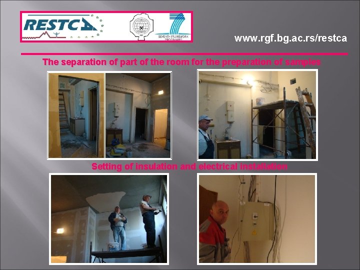 www. rgf. bg. ac. rs/restca The separation of part of the room for the