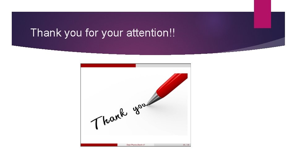 Thank you for your attention!! 