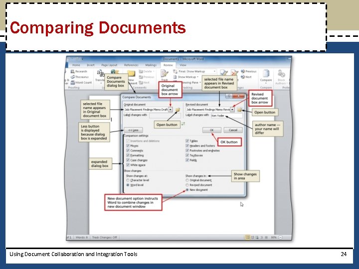Comparing Documents Using Document Collaboration and Integration Tools 24 