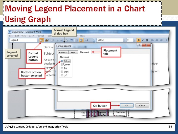 Moving Legend Placement in a Chart Using Graph Using Document Collaboration and Integration Tools