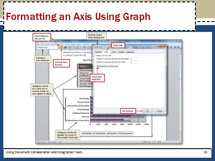 Formatting an Axis Using Graph Using Document Collaboration and Integration Tools 41 