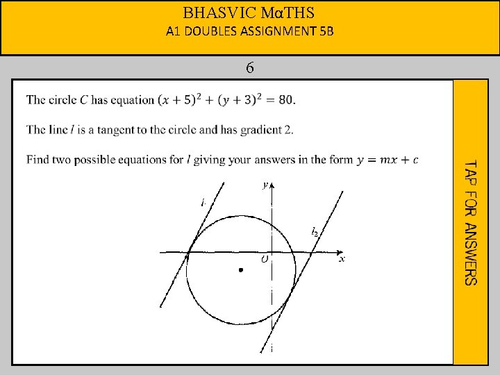 BHASVIC MαTHS A 1 DOUBLES ASSIGNMENT 5 B 6 