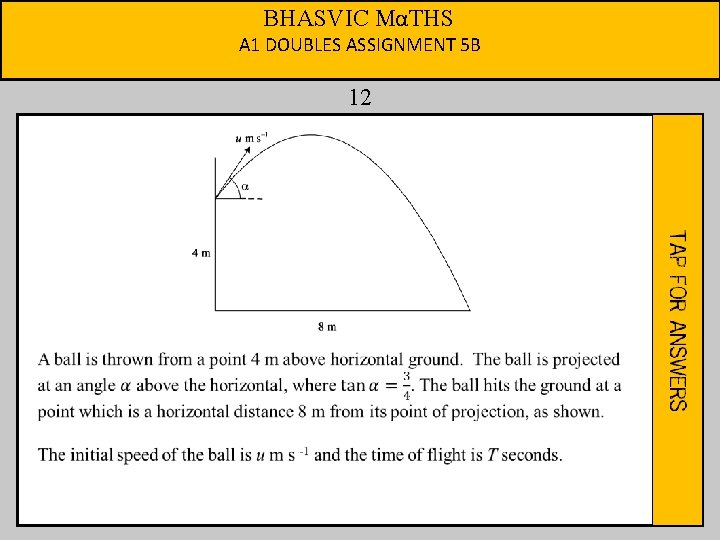 BHASVIC MαTHS A 1 DOUBLES ASSIGNMENT 5 B 12 