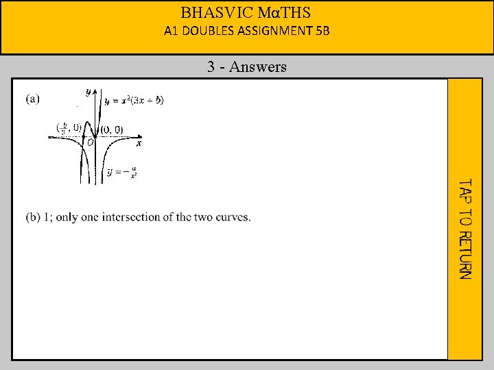 BHASVIC MαTHS A 1 DOUBLES ASSIGNMENT 5 B 3 - Answers 