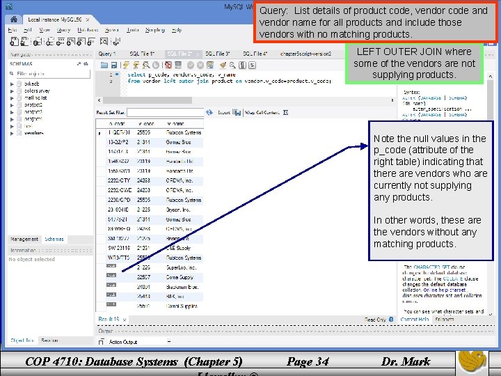 Query: List details of product code, vendor code and vendor name for all products