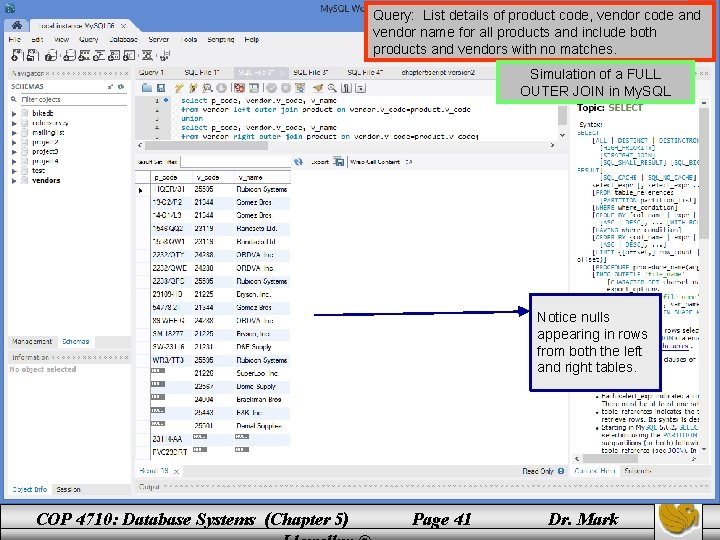 Query: List details of product code, vendor code and vendor name for all products