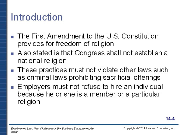 Introduction n n The First Amendment to the U. S. Constitution provides for freedom