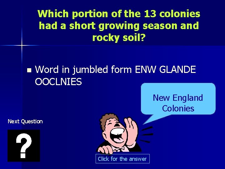 Which portion of the 13 colonies had a short growing season and rocky soil?