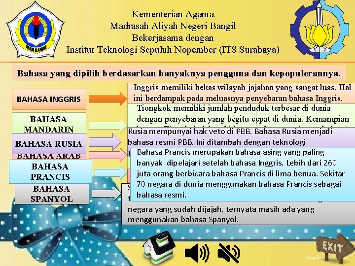 Kementerian Agama Madrasah Aliyah Negeri Bangil Bekerjasama dengan Institut Teknologi Sepuluh Nopember (ITS Surabaya)