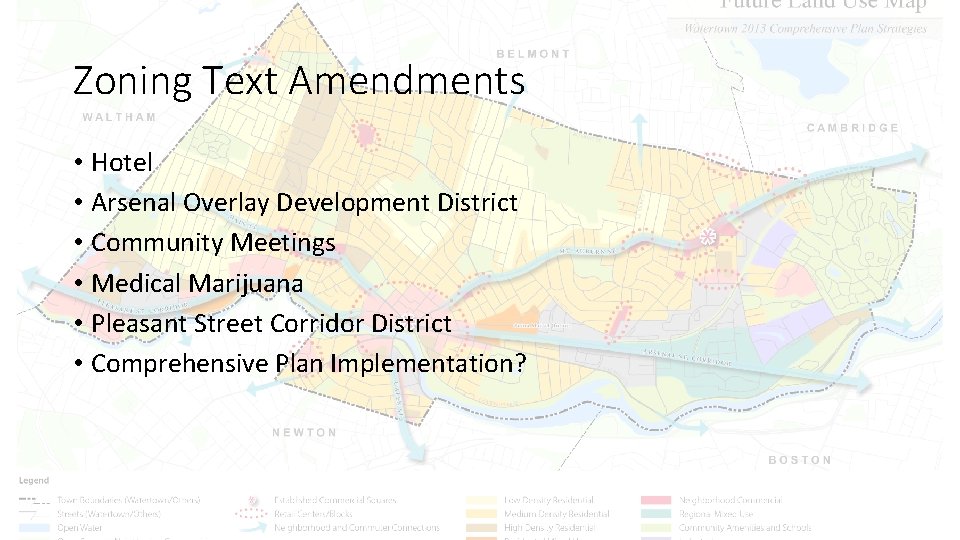 Zoning Text Amendments • Hotel • Arsenal Overlay Development District • Community Meetings •
