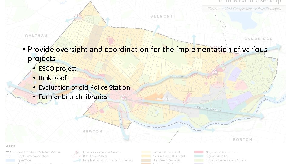  • Provide oversight and coordination for the implementation of various projects • •