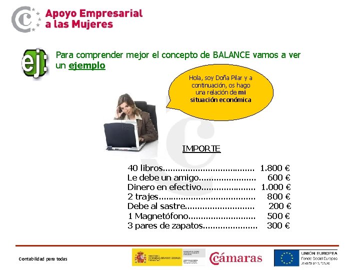 Para comprender mejor el concepto de BALANCE vamos a ver un ejemplo Hola, soy Para comprender mejor el concepto de BALANCE vamos a ver un ejemplo Hola, soy