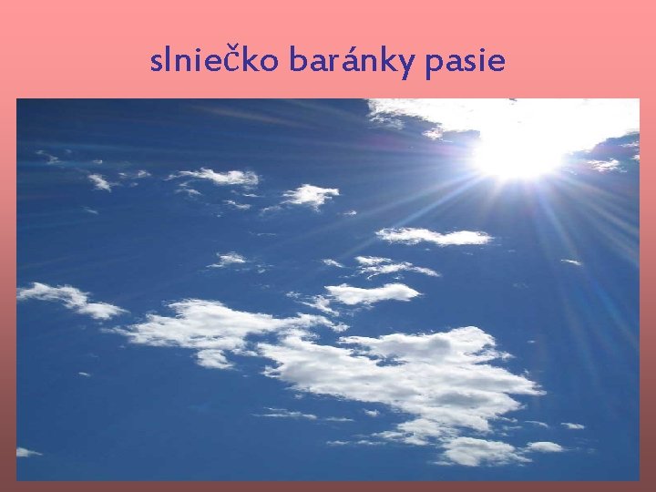 slniečko baránky pasie 