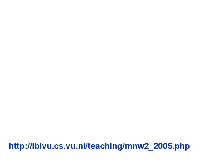http: //ibivu. cs. vu. nl/teaching/mnw 2_2005. php 