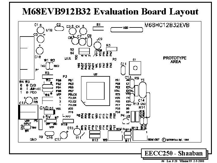 M 68 EVB 912 B 32 Evaluation Board Layout EECC 250 - Shaaban #6