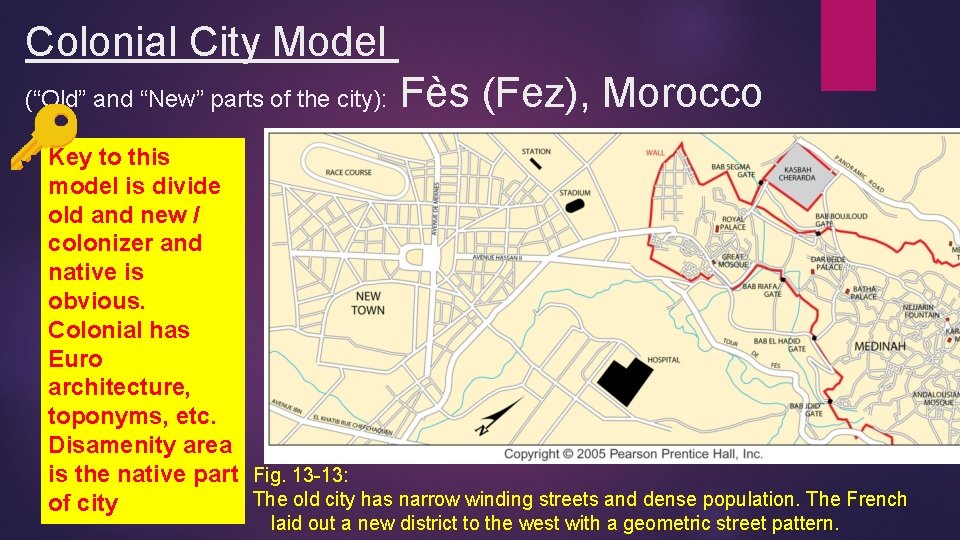 Colonial City Model (“Old” and “New” parts of the city): Fès (Fez), Morocco Key Colonial City Model (“Old” and “New” parts of the city): Fès (Fez), Morocco Key