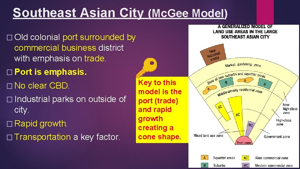 Southeast Asian City (Mc. Gee Model) � Old colonial port surrounded by commercial business Southeast Asian City (Mc. Gee Model) � Old colonial port surrounded by commercial business
