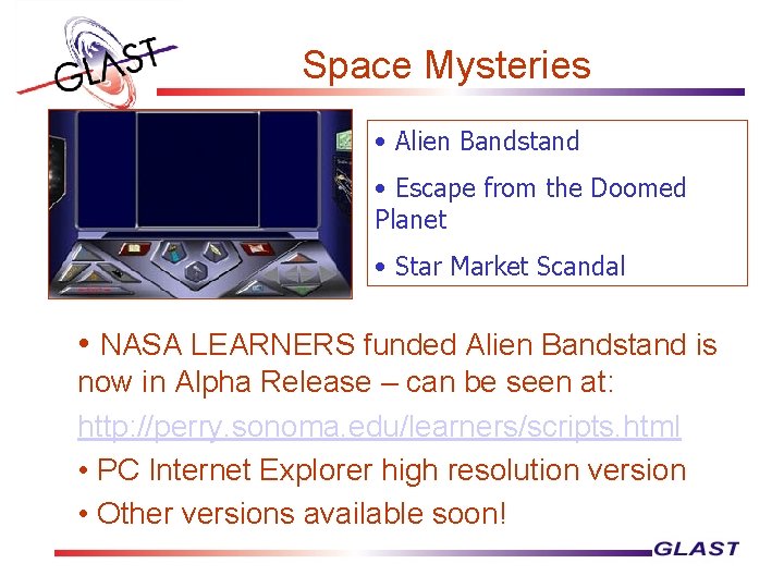 Space Mysteries • Alien Bandstand • Escape from the Doomed Planet • Star Market