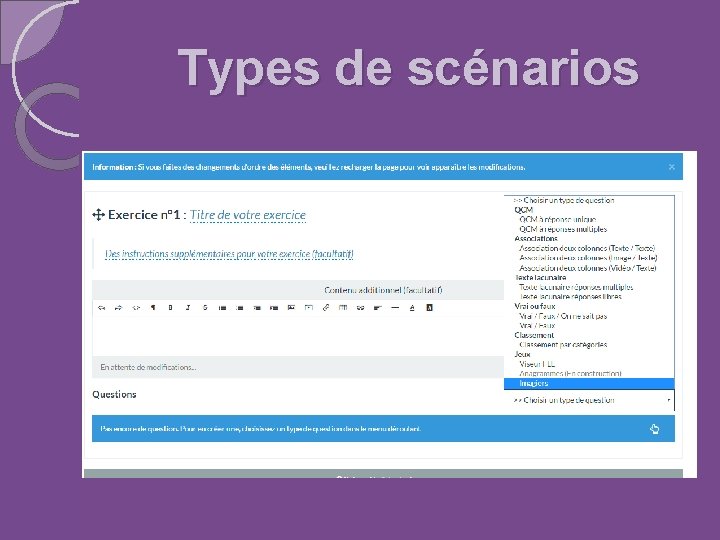 Types de scénarios 