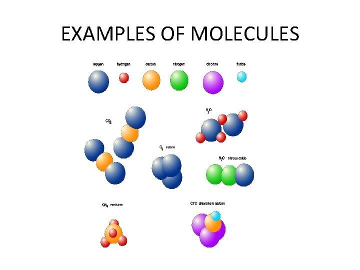 EXAMPLES OF MOLECULES 