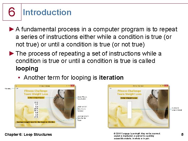 Microsoft Visual Basic 2015 CHAPTER SIX Loop Structures