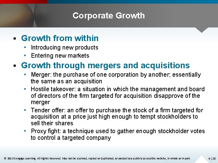 Corporate Growth § Growth from within • Introducing new products • Entering new markets