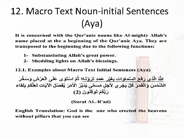 12. Macro Text Noun-initial Sentences (Aya) 