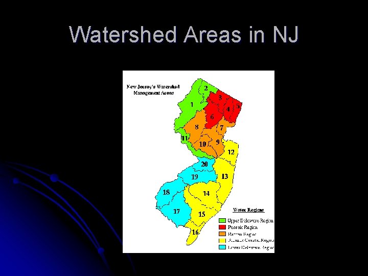 Watershed Areas in NJ 