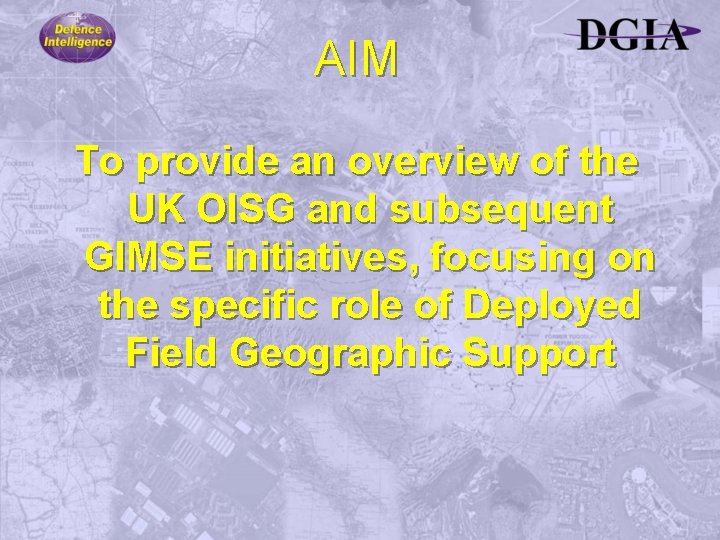 AIM To provide an overview of the UK OISG and subsequent GIMSE initiatives, focusing