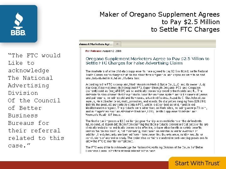 Maker of Oregano Supplement Agrees to Pay $2. 5 Million to Settle FTC Charges